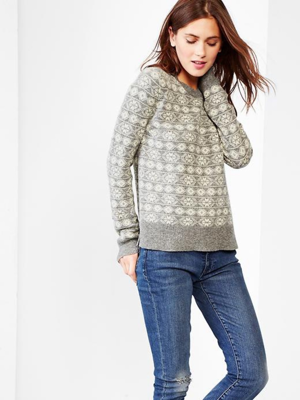 Gap Fair Isle Lambswool Blend Sweater